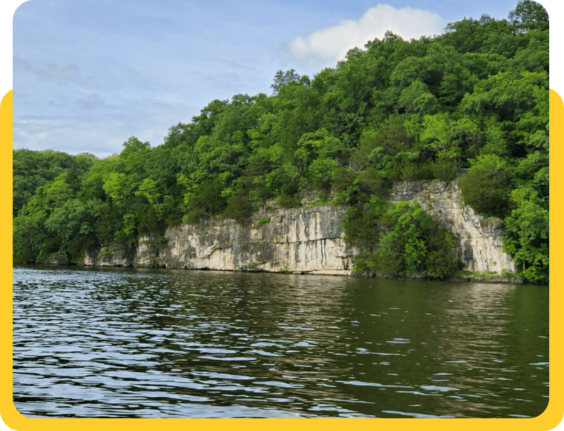 Lake, shot from on the water